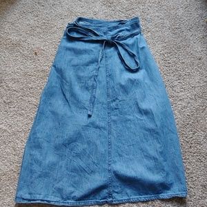 Demin wrap skirt